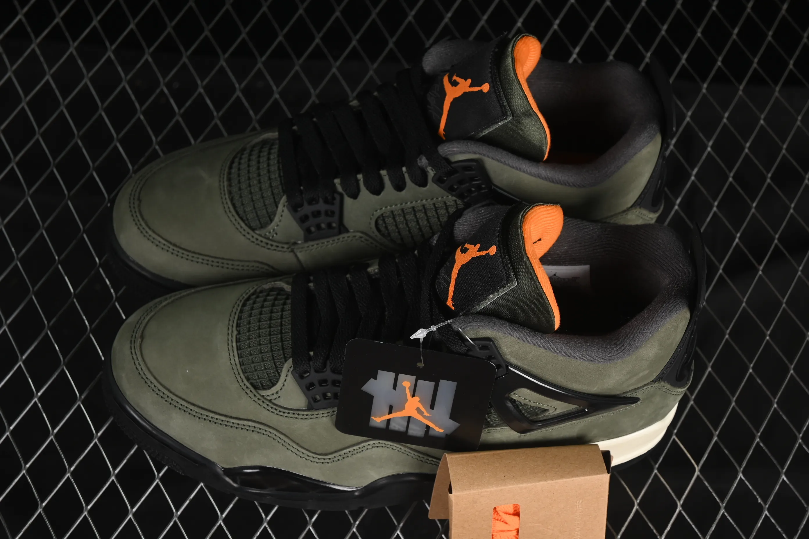 All categories Air Jordan Jordan series basketball shoes Air Jordan 4 LJR version Undefeated x Air Jordan 4 OG AJ4 Joe 4 olive green suede IB1519-200